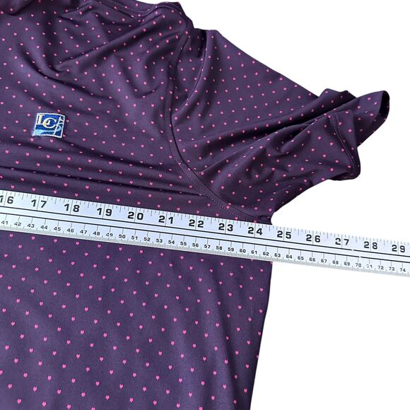 Greyson Polo Shirt Men’s Large Purple Pink Wolf Print Laurel Creek Golf AOP - Picture 8 of 10